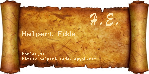 Halpert Edda névjegykártya